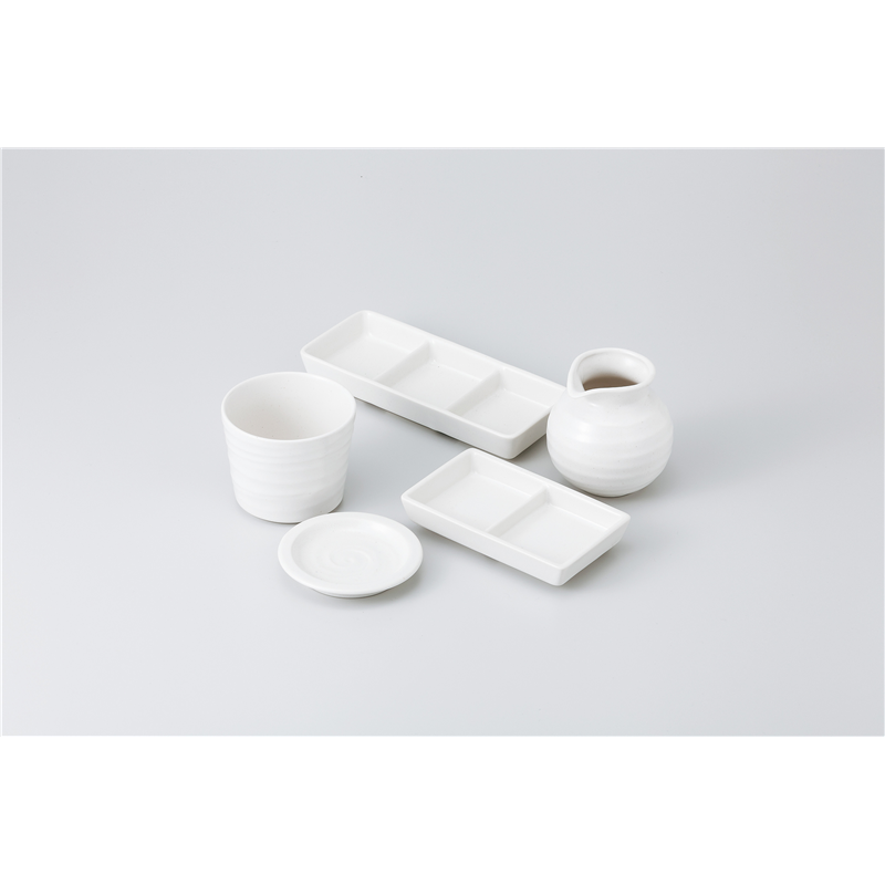 古林陶器 そば用品 白菫三つ仕切皿 929510108 1個（ご注文単位1個）【直送品】