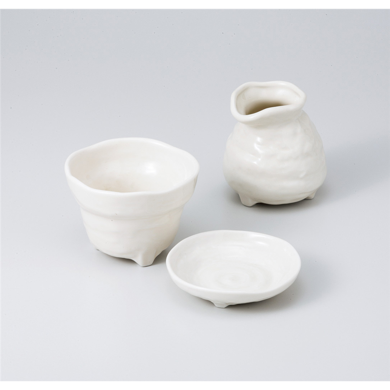 古林陶器 そば用品 三つ足粉引そば徳利 828831026 1個（ご注文単位1個）【直送品】