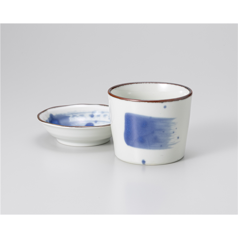 古林陶器 そば用品 ルリ刷毛そば猪口 828840726 1個（ご注文単位1個）【直送品】