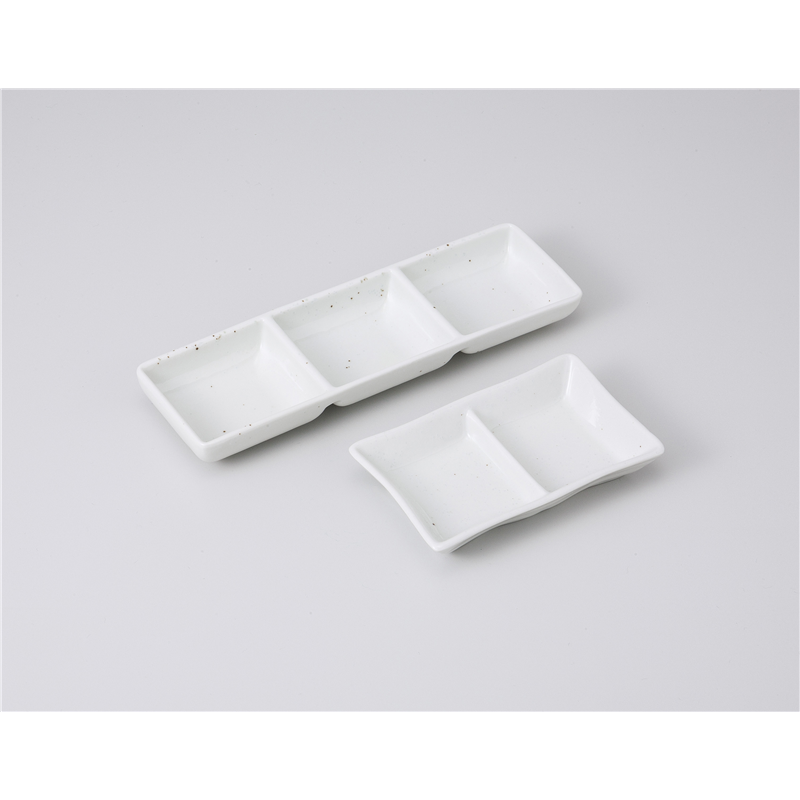古林陶器 そば用品・薬味皿 粉引 三品皿 1030950152 1個（ご注文単位1個）【直送品】