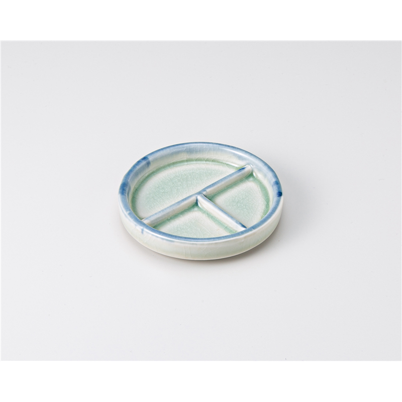 古林陶器 そば用品・薬味皿 御深井丸三品皿 529150374 1個（ご注文単位1個）【直送品】