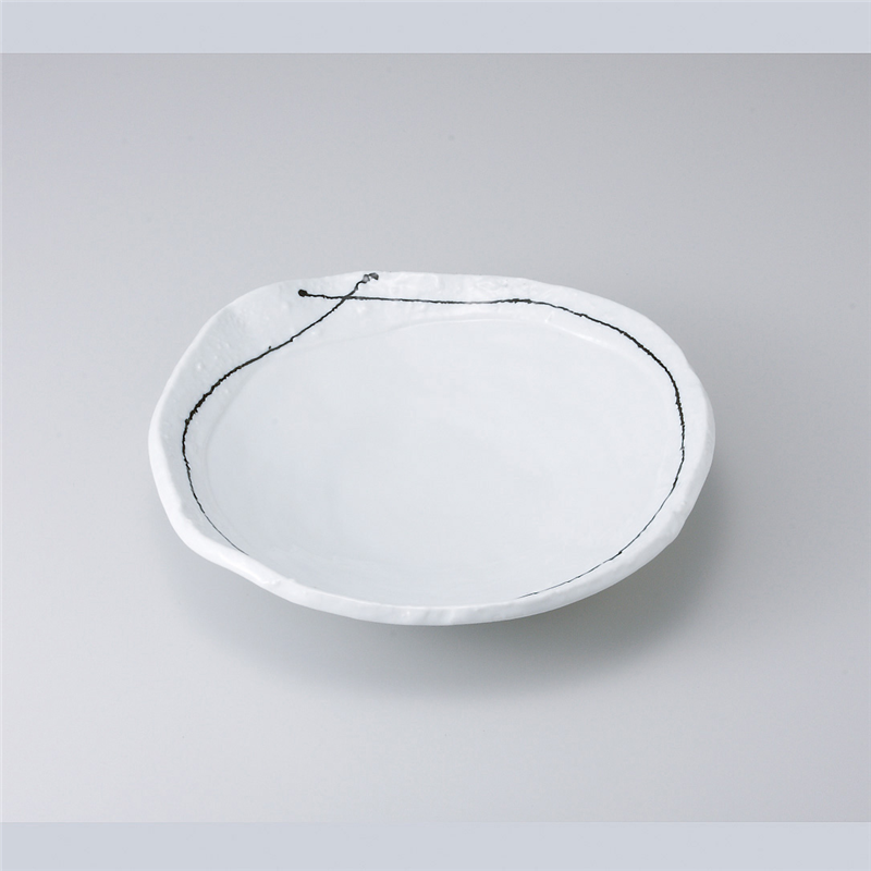 古林陶器 めん皿 黒結び石目大皿 521310251 1個（ご注文単位1個）【直送品】