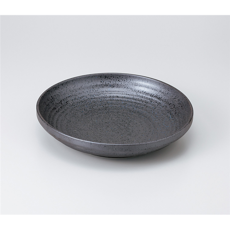 古林陶器 めん皿 黒結晶8.0皿 931430225 1個（ご注文単位1個）【直送品】