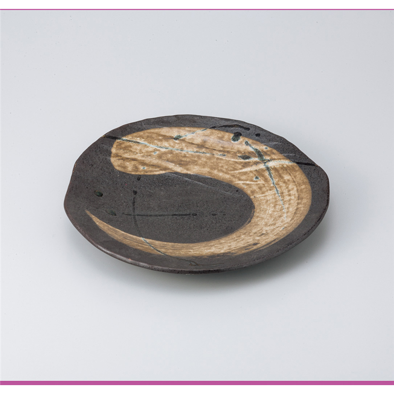 古林陶器 めん皿 流木9.0変型皿 820730125 1個（ご注文単位1個）【直送品】