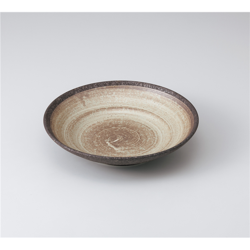 古林陶器 めん皿 刷毛粉引23cm盛鉢 1031430126 1個（ご注文単位1個）【直送品】