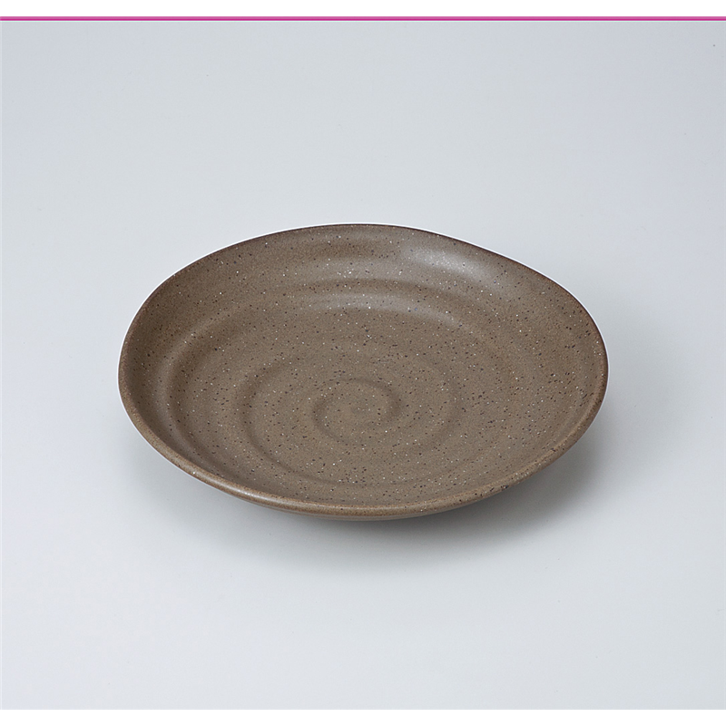 古林陶器 めん皿 彩華8.0皿茶 719840161 1個（ご注文単位1個）【直送品】