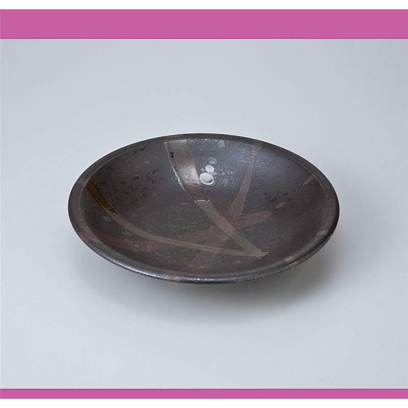 古林陶器 めん皿 東雲(黒)7.5深皿 720240363 1個（ご注文単位1個）【直送品】