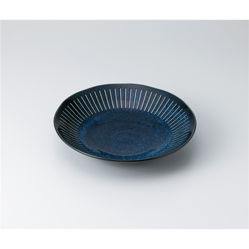 古林陶器 めん皿 撥水十草 9吋スープ皿 海碧 1328040301 1個（ご注文単位1個）【直送品】