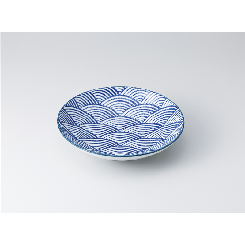 古林陶器 めん皿 白雪青海波7.5めん皿 1328120254 1個（ご注文単位1個）【直送品】