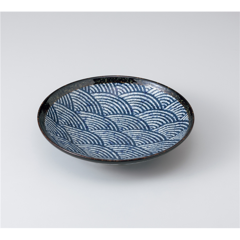 古林陶器 めん皿 青海波7.5めん皿 1031430354 1個（ご注文単位1個）【直送品】