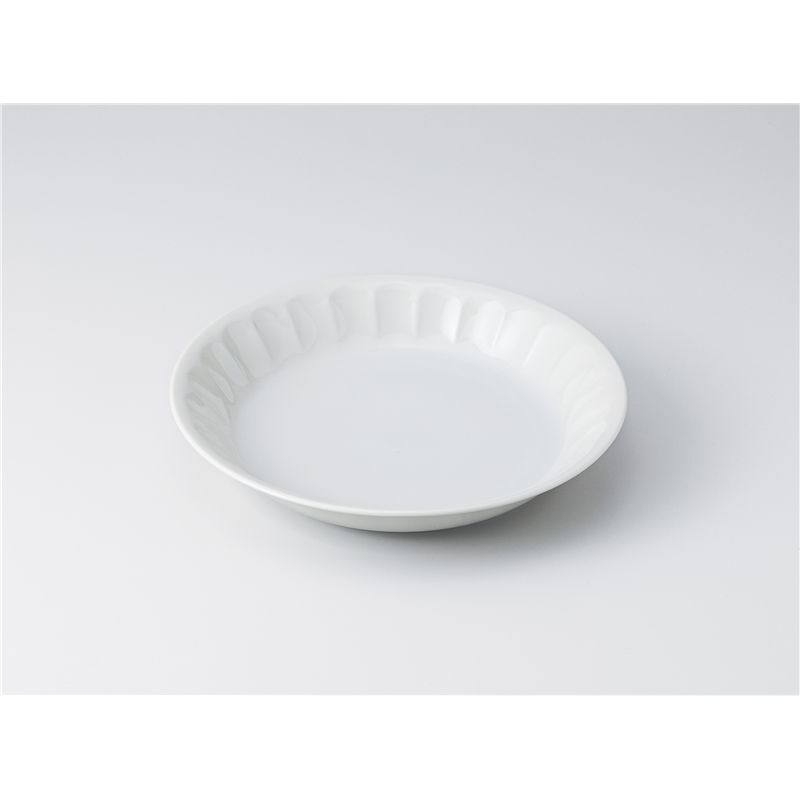 古林陶器 めん皿 プルームホワイト22cmディーププレート 1328130326 1個（ご注文単位1個）【直送品】