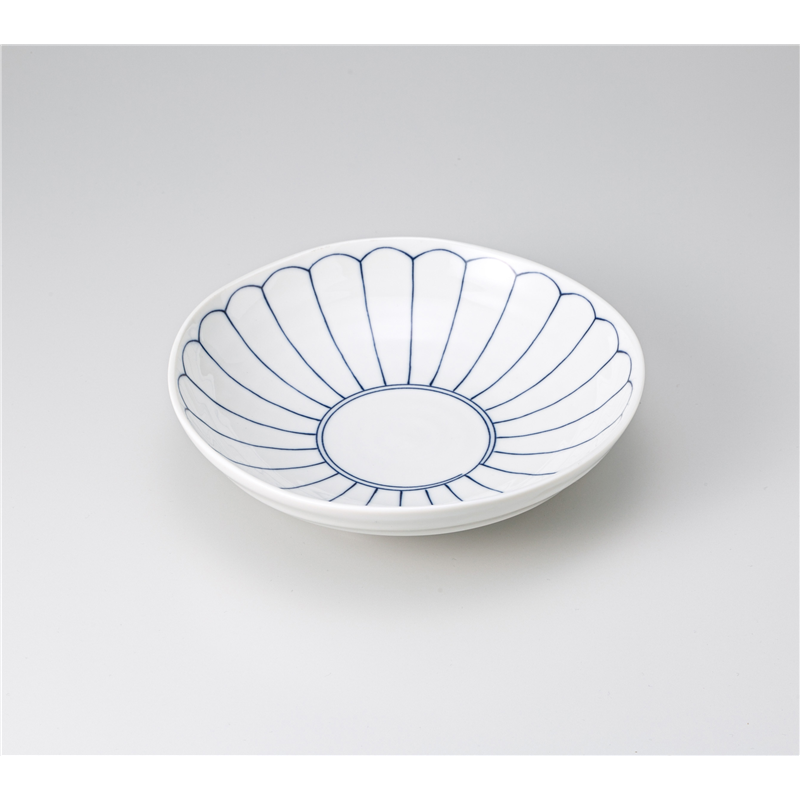 古林陶器 めん皿 菊線 六兵6.8深皿 1230630301 1個（ご注文単位1個）【直送品】