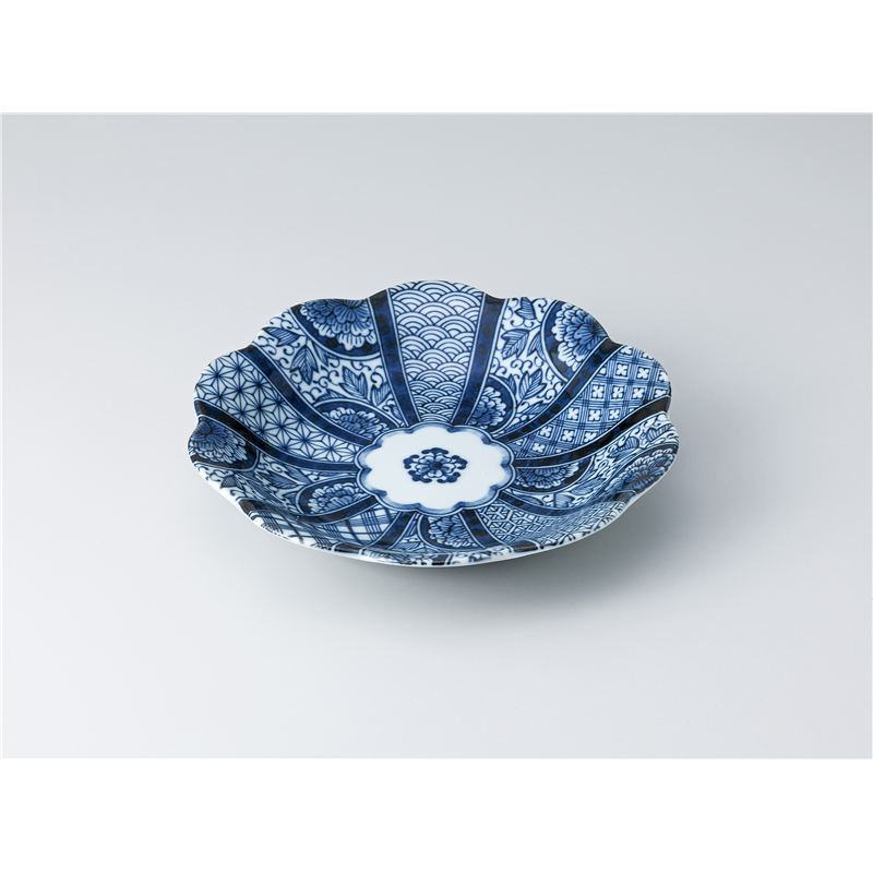 古林陶器 めん皿 紺青花6.3深皿 1328230333 1個（ご注文単位1個）【直送品】