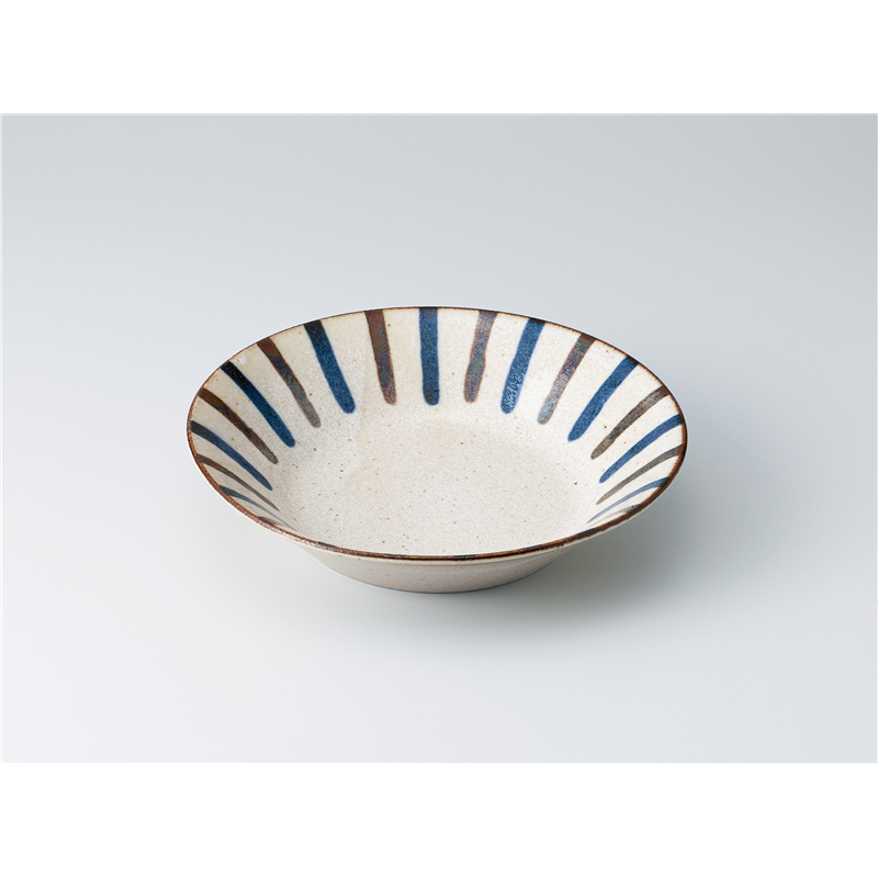 古林陶器 めん皿 二色十草 7.0深皿 1328240140 1個（ご注文単位1個）【直送品】