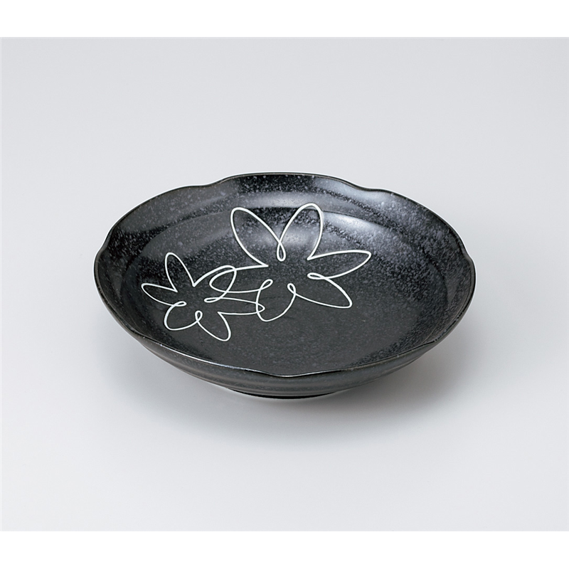 古林陶器 めん皿 ゆうか黒6.8深皿 931140351 1個（ご注文単位1個）【直送品】