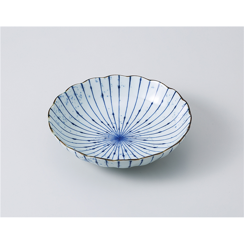 古林陶器 めん皿 吹墨十草菊型6.8深皿 1131040141 1個（ご注文単位1個）【直送品】