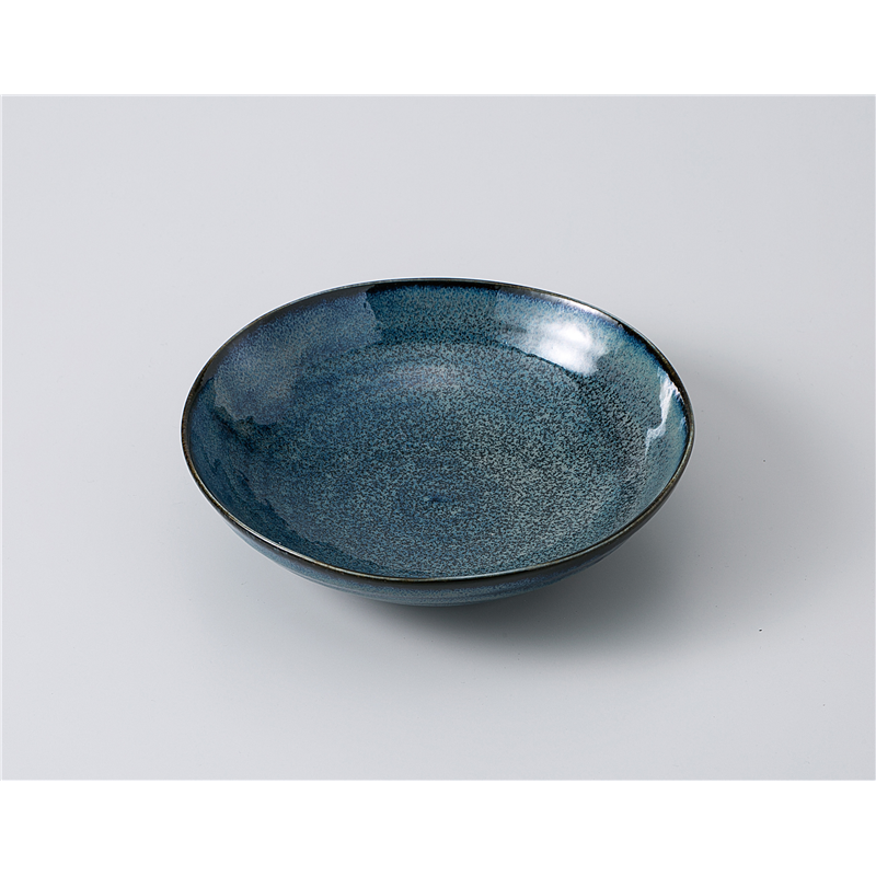 古林陶器 めん皿 窯変紺 六兵衛6.8深皿 1131030460 1個（ご注文単位1個）【直送品】