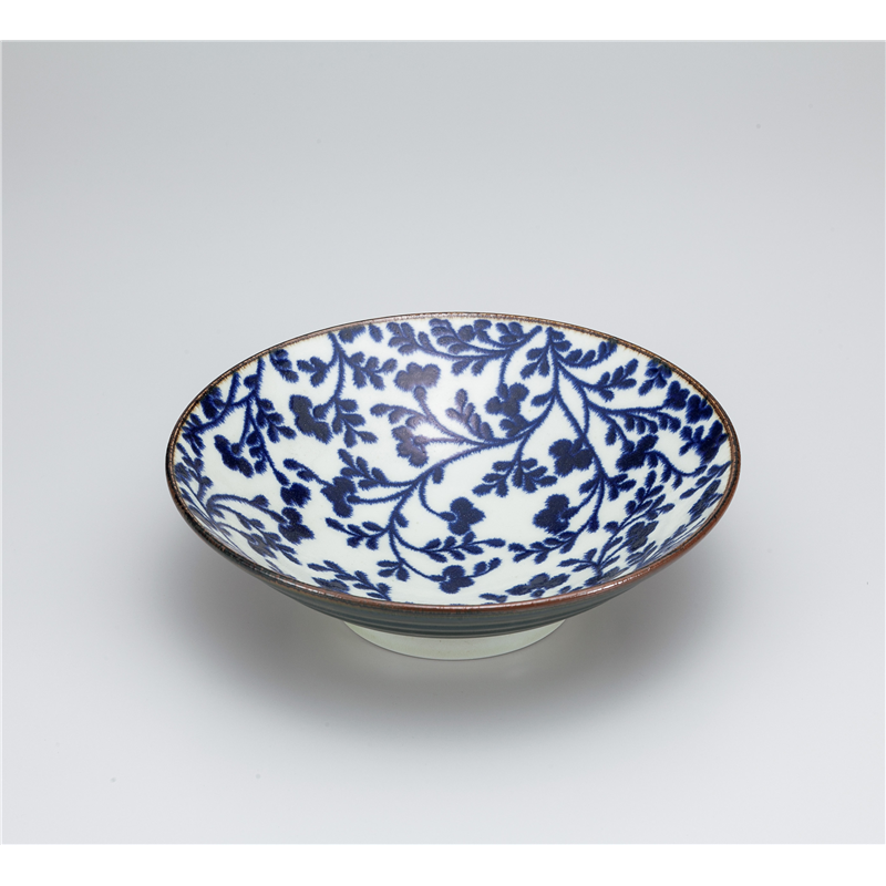 古林陶器 めん皿 おふけ草花8.0めん鉢 1031830161 1個（ご注文単位1個）【直送品】