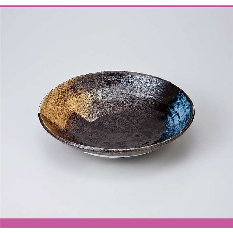 古林陶器 めん皿 刷毛巻手ひねり8.0盛皿 719820124 1個（ご注文単位1個）【直送品】