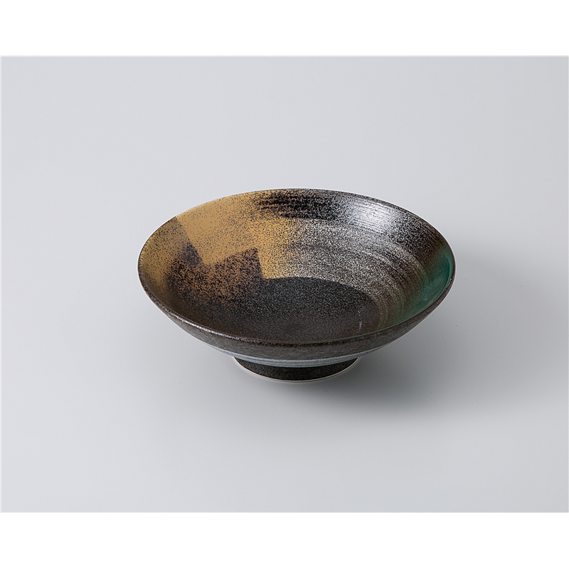 古林陶器 めん皿 新錦グリーン吹8.0盛鉢 1131340124 1個（ご注文単位1個）【直送品】