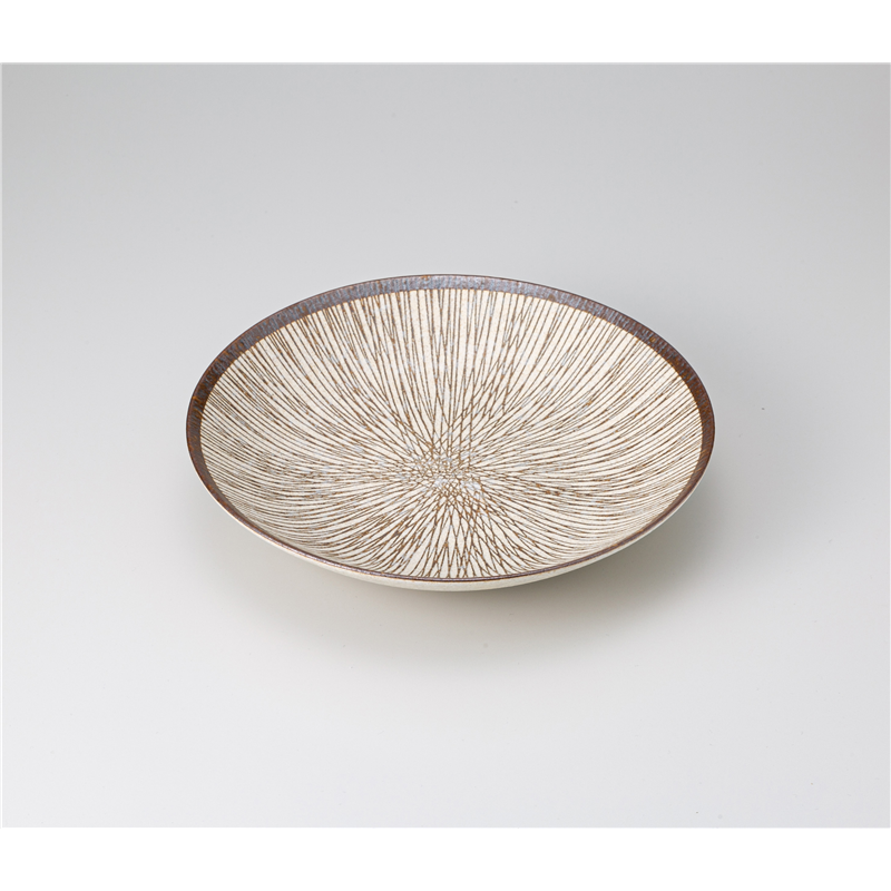 古林陶器 めん皿 さび乱十草 23cm鉢 1231010463 1個（ご注文単位1個）【直送品】