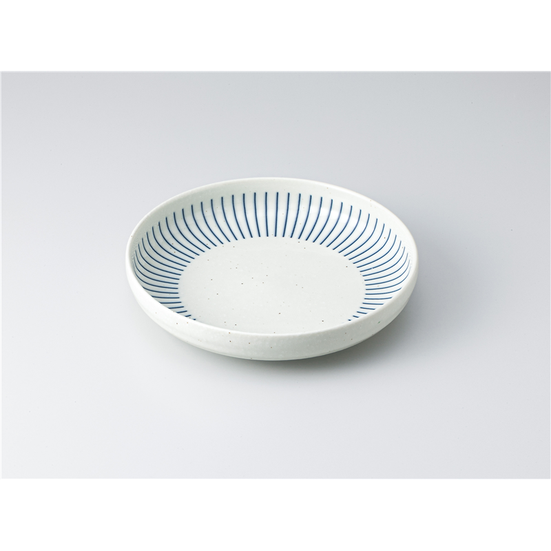 古林陶器 めん皿 粉引紺十草 Mパスタ 1328530401 1個（ご注文単位1個）【直送品】