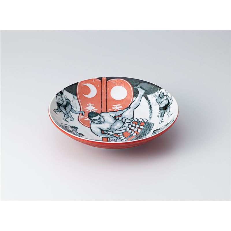 古林陶器 めん皿 相撲 7.0盛皿 1328540201 1個（ご注文単位1個）【直送品】