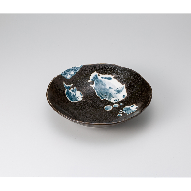 古林陶器 めん皿 魚三昧 7.0深皿 1231020401 1個（ご注文単位1個）【直送品】