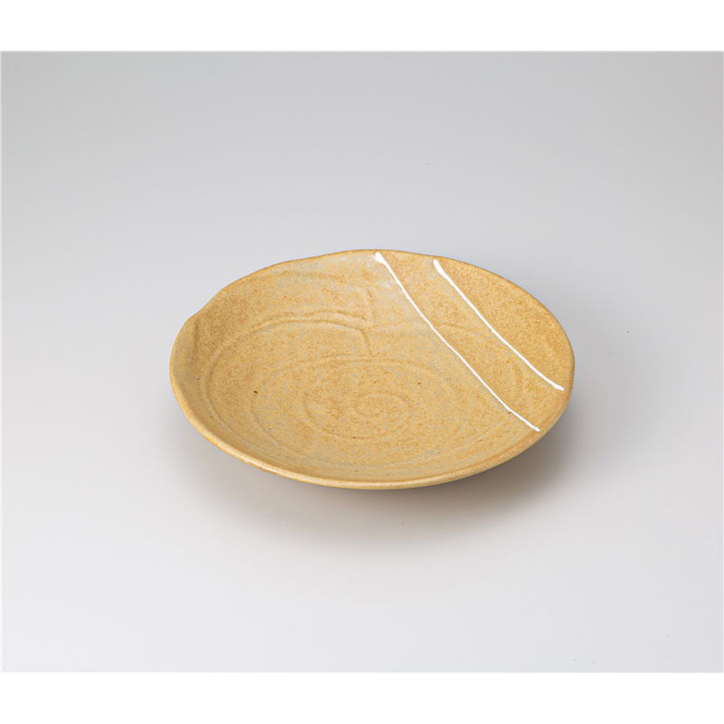 古林陶器 めん皿 民芸三彩 ベージュ一珍7.0深皿 1231020341 1個（ご注文単位1個）【直送品】