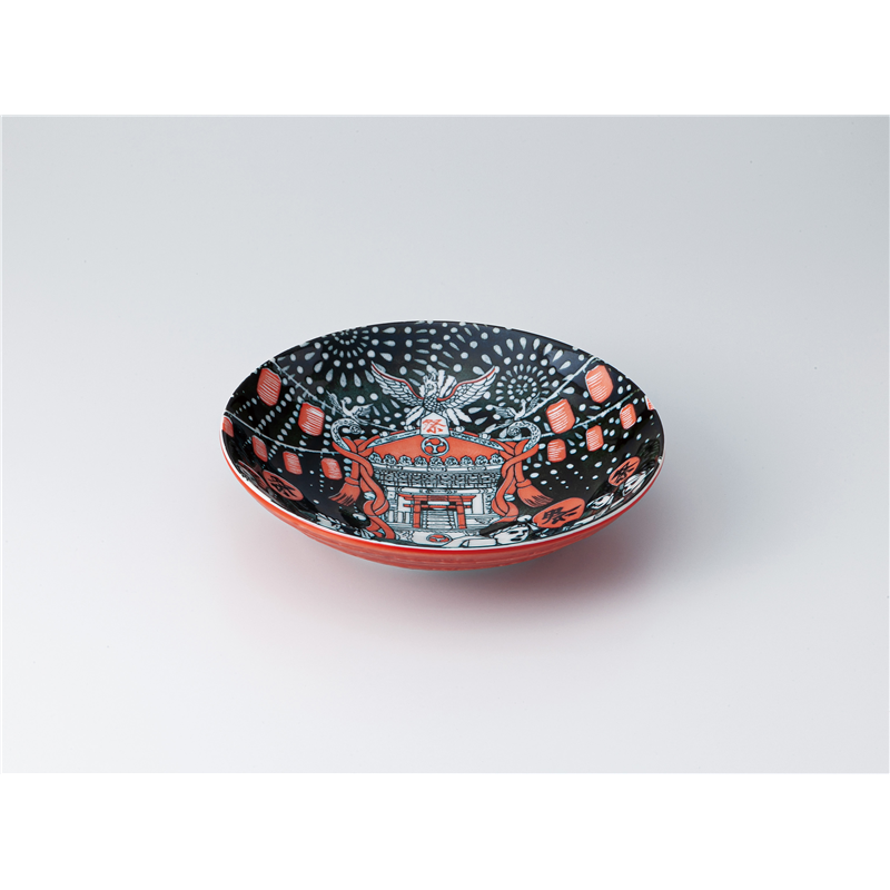 古林陶器 めん皿 祭り 7.0盛皿 1328640101 1個(ご注文単位1個)【直送品】