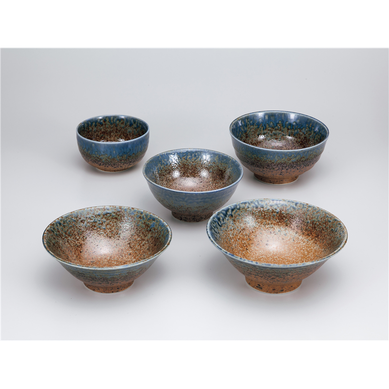 古林陶器 シリーズ丼 砂地藍流し多用碗(小) 1032530154 1個(ご注文単位1個)【直送品】