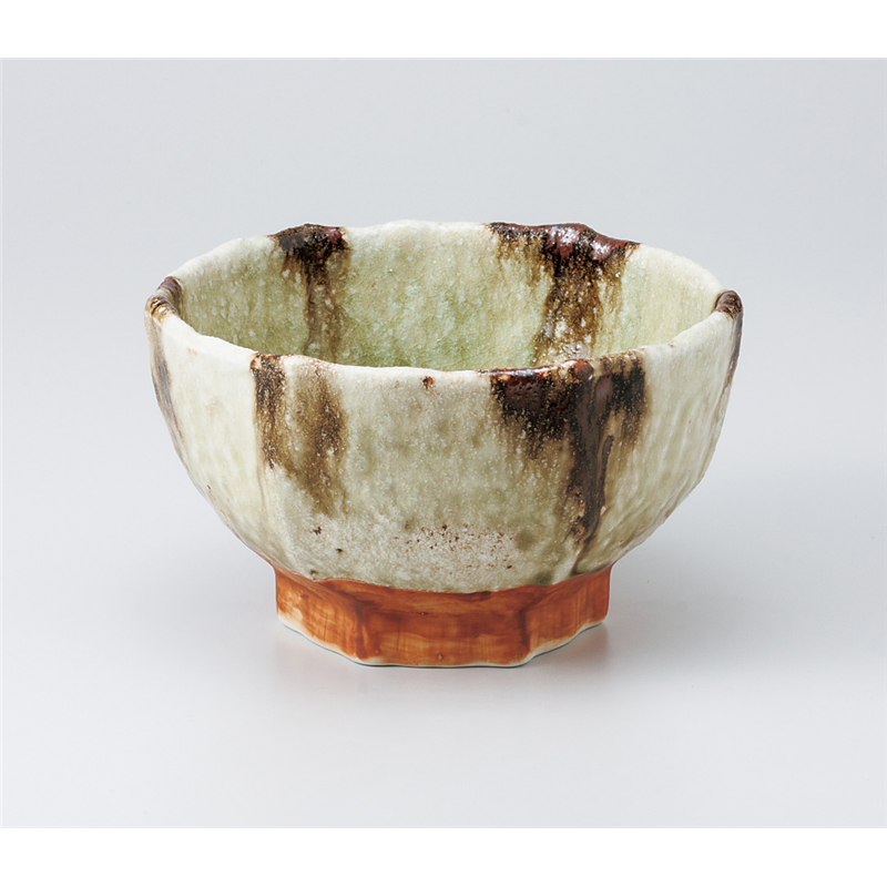 古林陶器 シリーズ丼 灰釉流し六角6.0丼 932220505 1個(ご注文単位1個)【直送品】