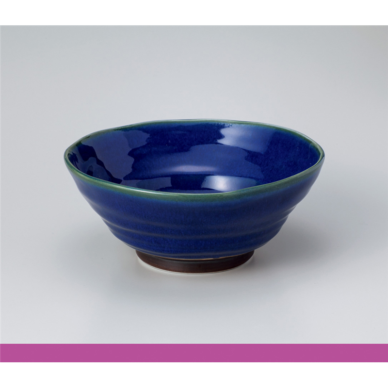 古林陶器 丼 あい釉変形6.5丼 830440633 1個(ご注文単位1個)【直送品】