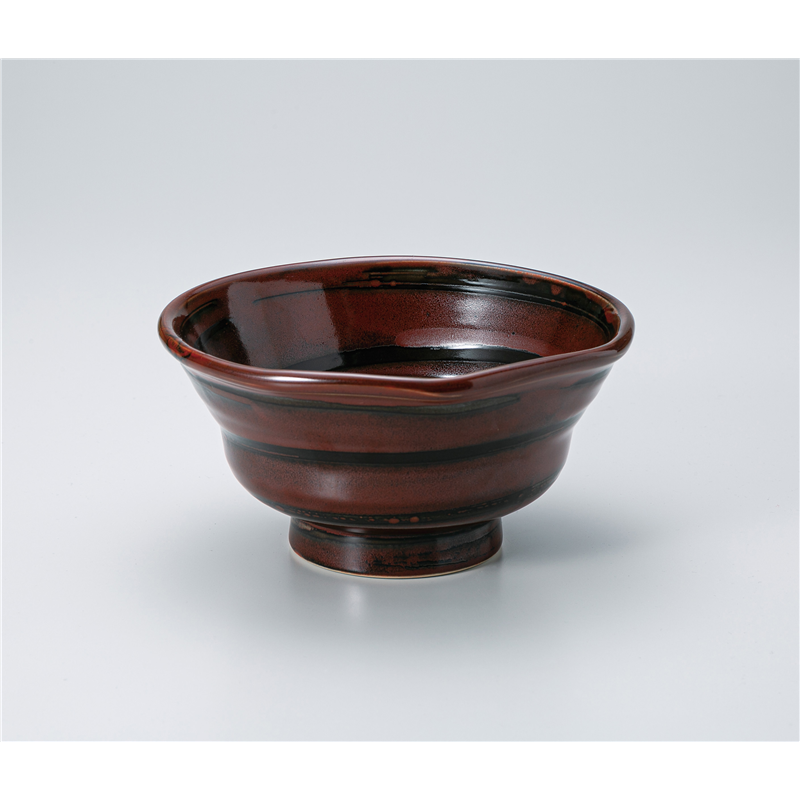 古林陶器 丼 鉄赤黒渦手6.0捻り丼 1329250625 1個(ご注文単位1個)【直送品】