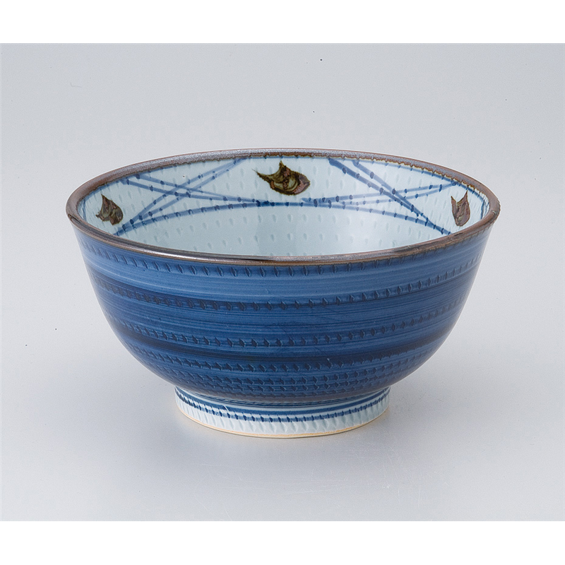 古林陶器 丼 呉須巻錆点5.5多用丼 530910125 1個(ご注文単位1個)【直送品】