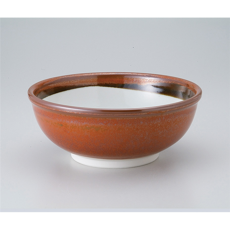 古林陶器 丼 赤釉中白7.0ボール 530530230 1個（ご注文単位1個）【直送品】