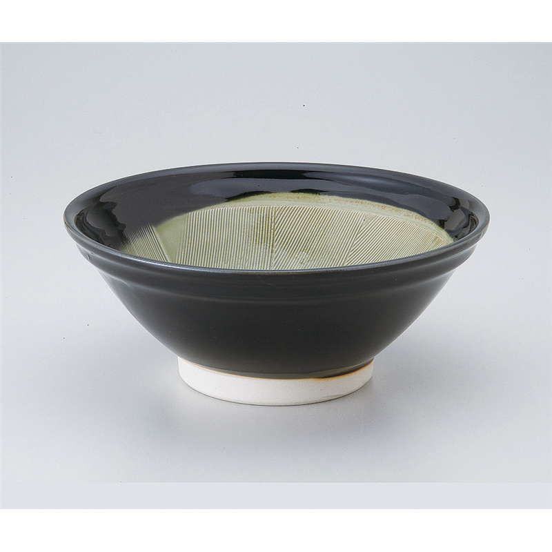 古林陶器 丼 黒釉7.0スリ鉢丼 530550330 1個（ご注文単位1個）【直送品】