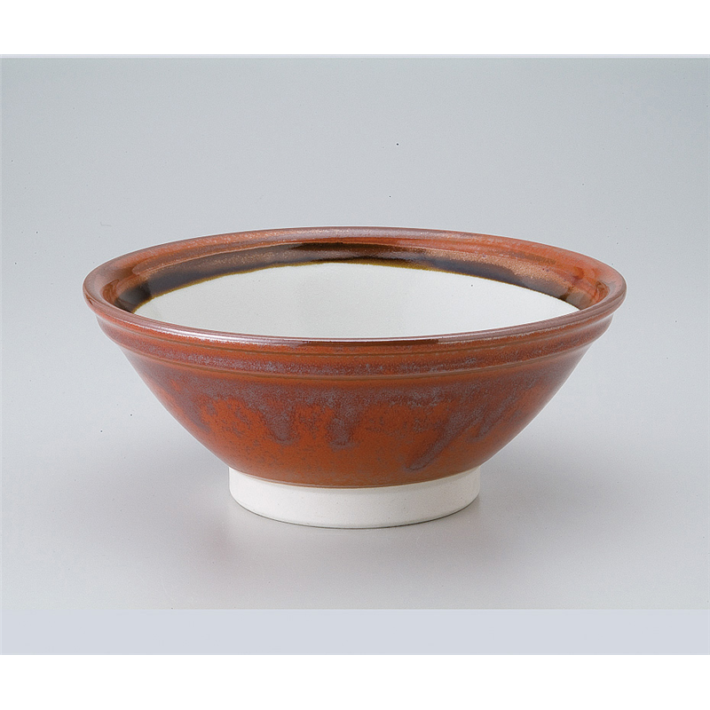 古林陶器 丼 赤釉中白7.0丼 530550230 1個（ご注文単位1個）【直送品】