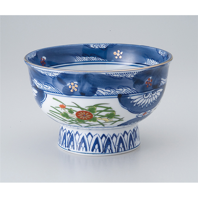 古林陶器 丼 染錦古伊万里5.5高台丼 530430333 1個（ご注文単位1個）【直送品】