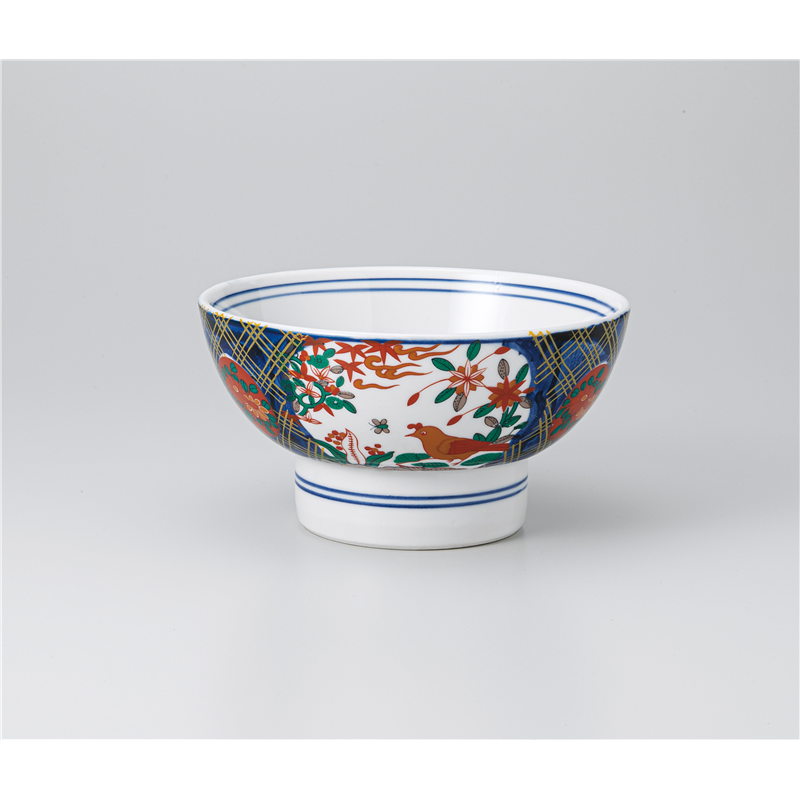 古林陶器 丼 錦花鳥5.0高台丼 1231820233 1個（ご注文単位1個）【直送品】