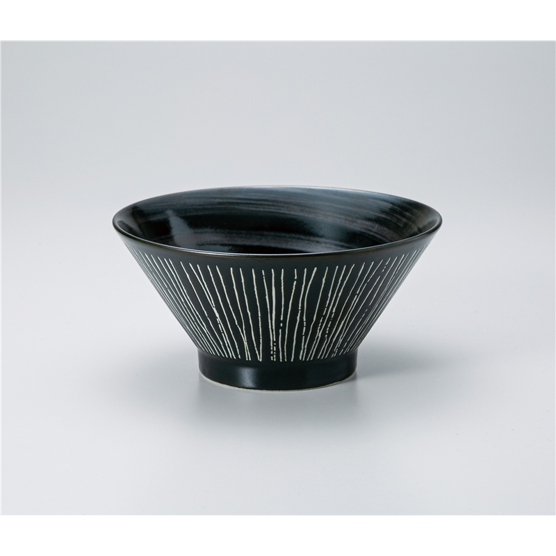 古林陶器 丼 彫十草(黒) 反形6.0丼 1329530740 1個（ご注文単位1個）【直送品】