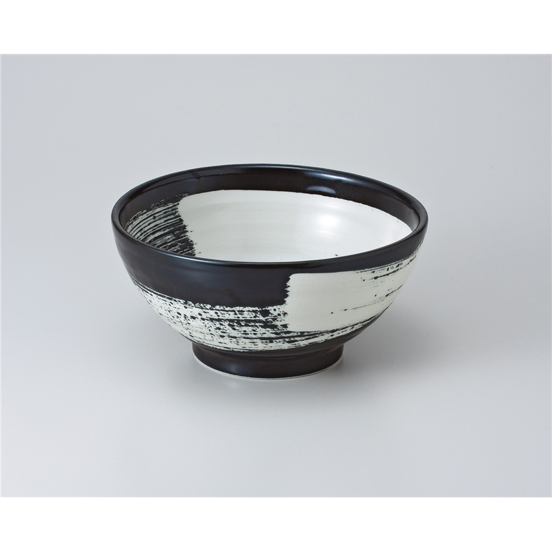 古林陶器 丼 黒釉刷毛目うどん丼 630550451 1個（ご注文単位1個）【直送品】