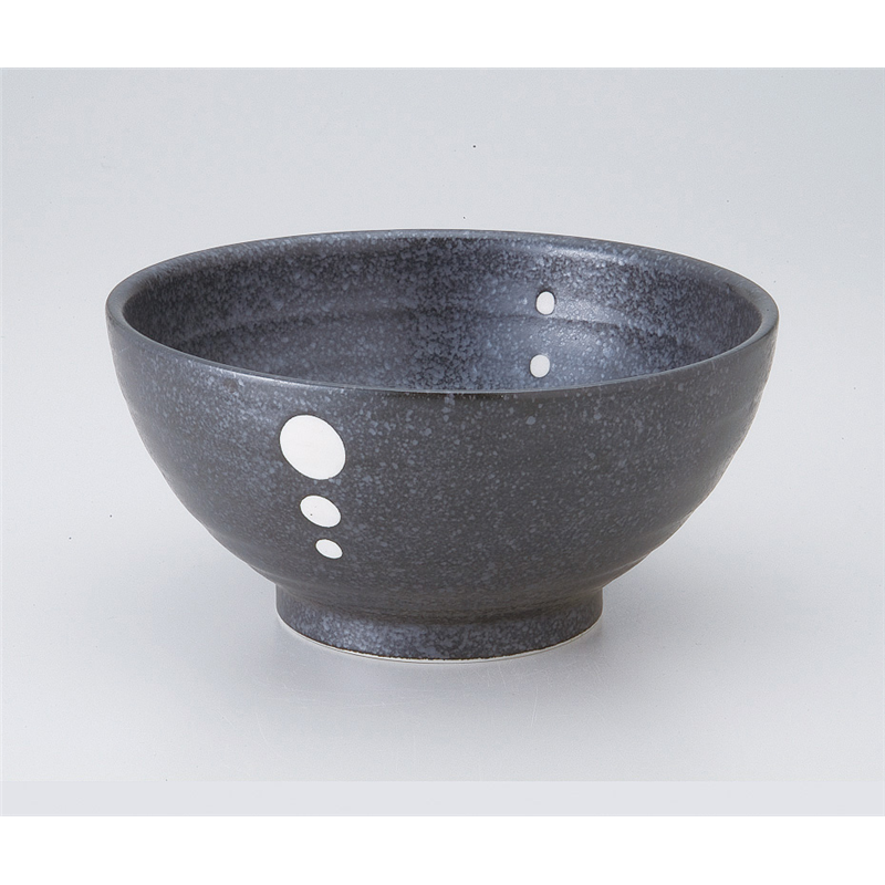 古林陶器 丼 黒ドットさぬき丼 530750335 1個（ご注文単位1個）【直送品】