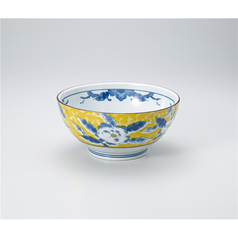 古林陶器 丼 黄彩花紋さぬき丼 1329830451 1個（ご注文単位1個）【直送品】