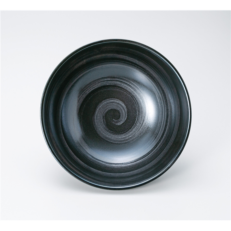 古林陶器 丼 彫十草(黒) 麺鉢 1329910140 1個（ご注文単位1個）【直送品】