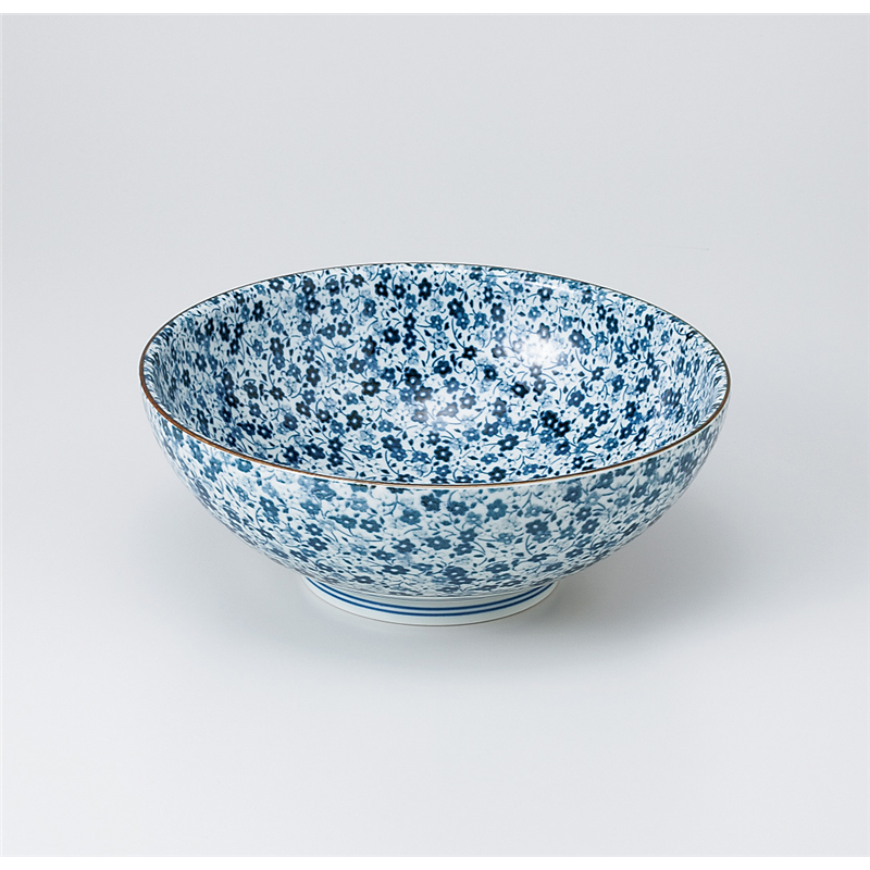 古林陶器 丼 藍染小花 麺鉢 923620116 1個（ご注文単位1個）【直送品】