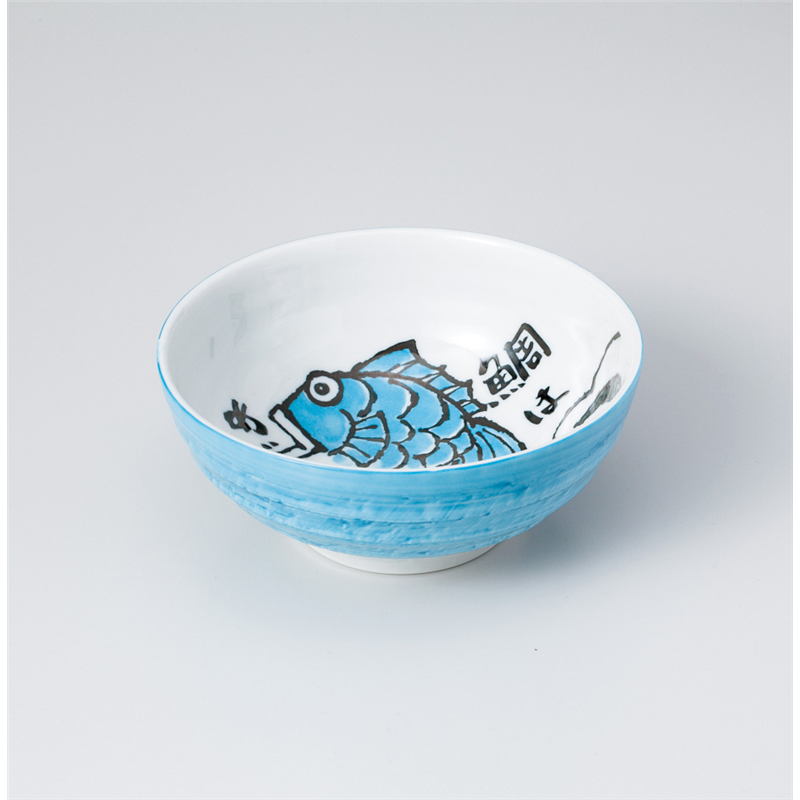 古林陶器 丼 めで鯛 6.0麺鉢 青 831450101 1個（ご注文単位1個）【直送品】