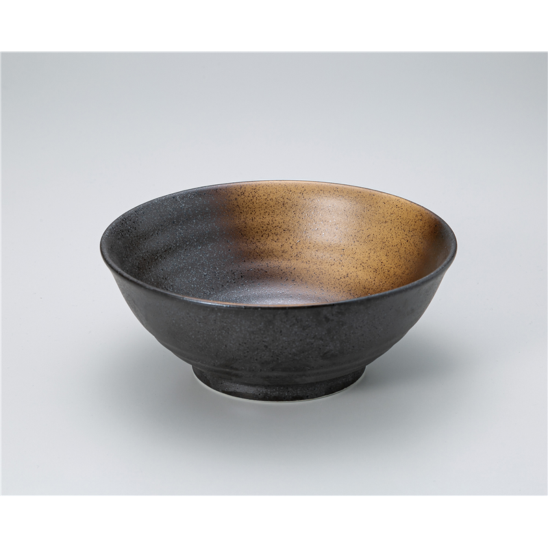 古林陶器 丼 古窯の旅 黒吹き 麺鉢 1330030441 1個（ご注文単位1個）【直送品】