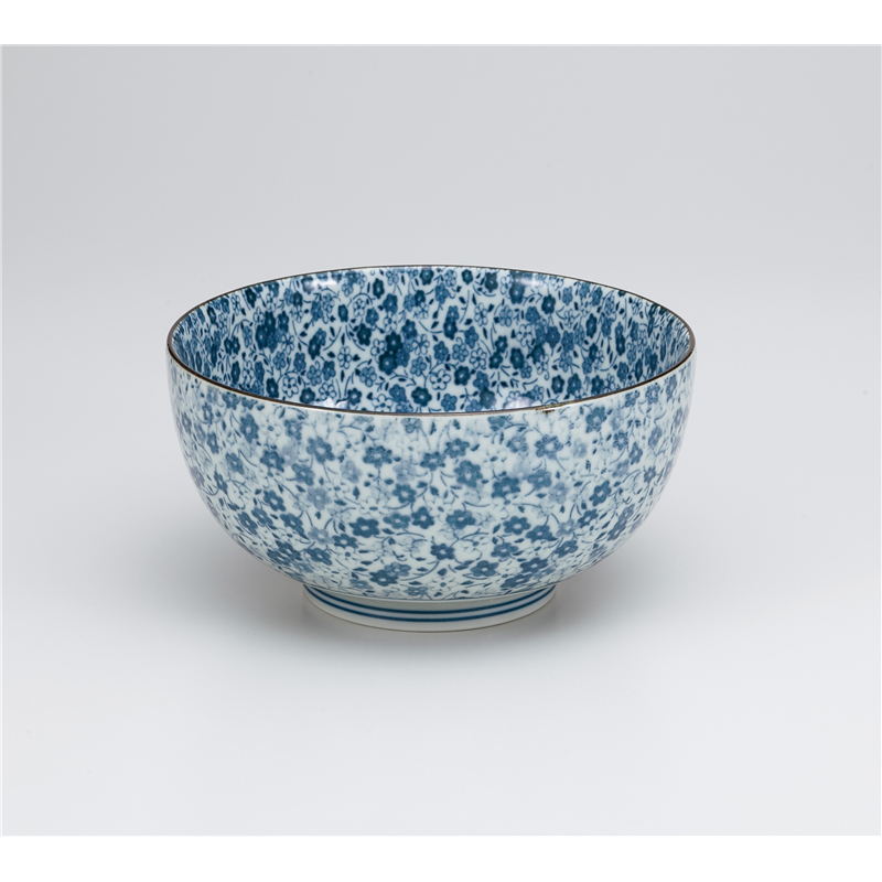 古林陶器 丼 藍染小花 お好み丼(大) 1034030316 1個（ご注文単位1個）【直送品】