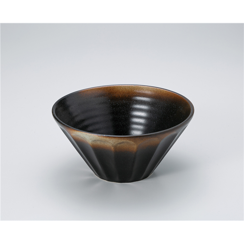 古林陶器 丼 菊柄平丼 大 黒 1330150376 1個（ご注文単位1個）【直送品】